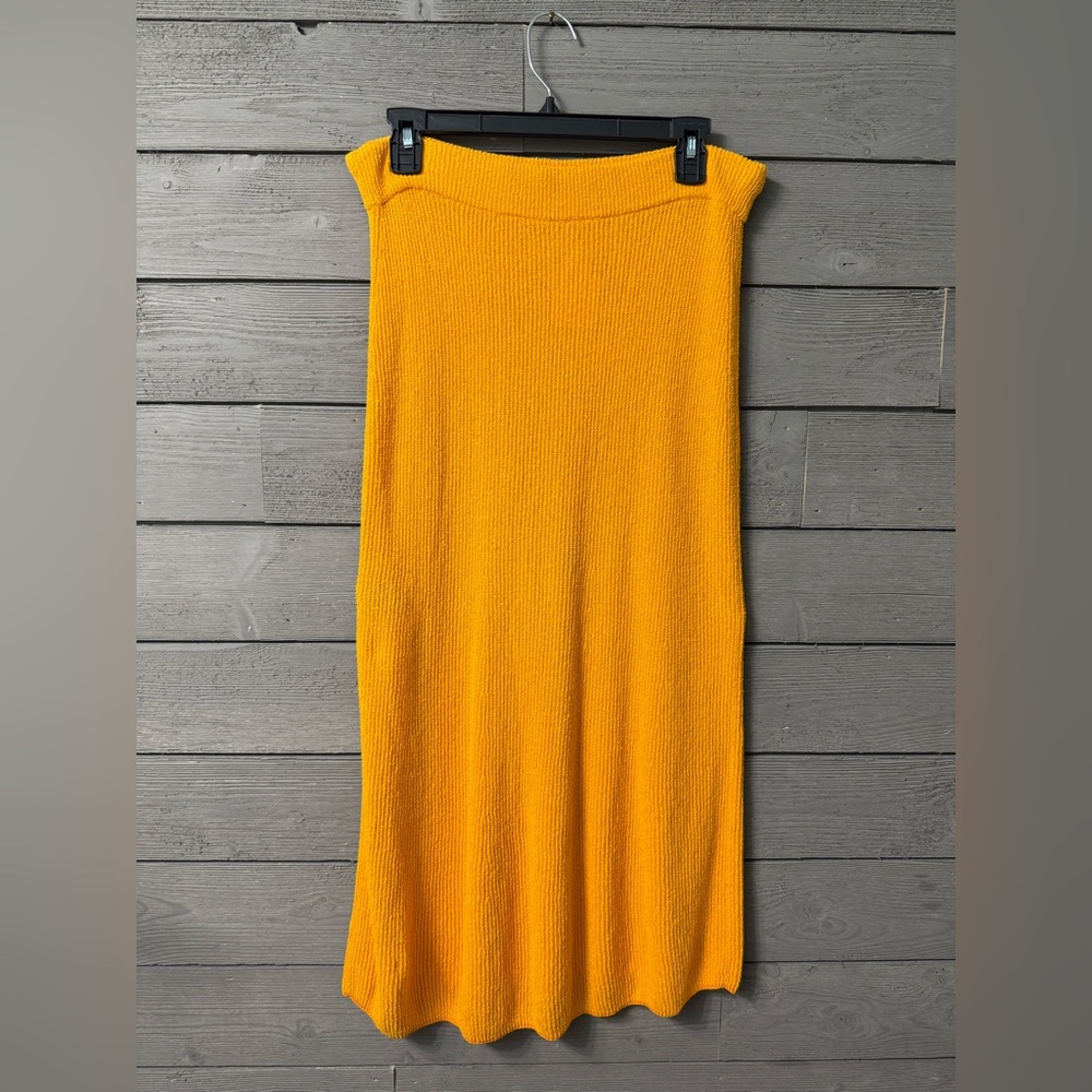 Rag & Bone Soleil Ribbed Knit Midi Skirt in Orange Sz S Spring Summer Beach - Picture 12 of 16